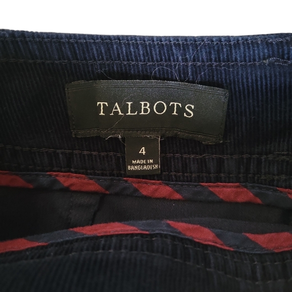 Talbots Navy Blue Corduroy A-Line Skirt with Pockets Women's Size 4 - Picture 9 of 9